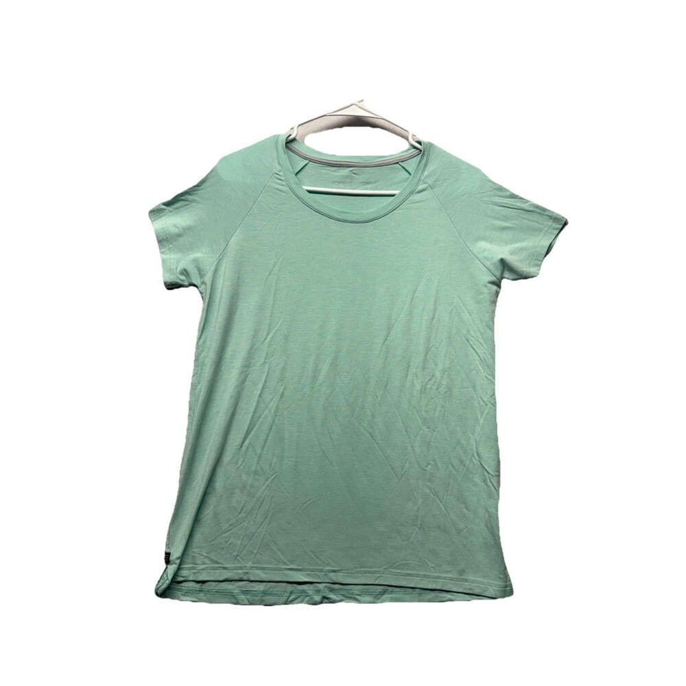 Free Fly T-Shirt Womens Large Green Bamboo Tee Shirt Lightweight Hiking Top